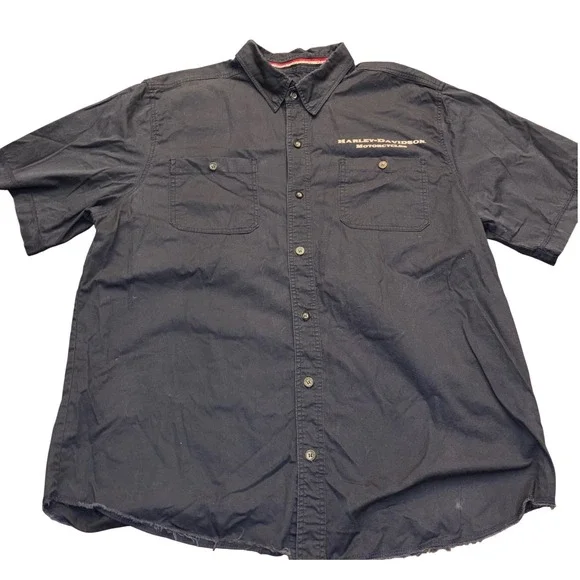 Harley Davidson Motorcycles | Mens XL | Short Sleeve Mechanics Work Shirt - Picture 10 of 15